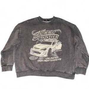 Forever 21 super car speed racer Crewneck Sweater vintage stone wash size small